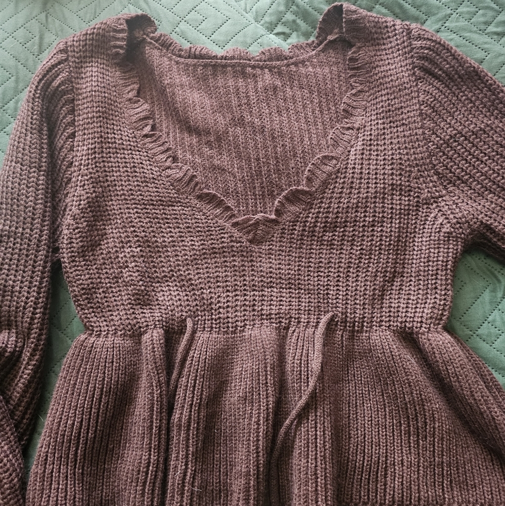 Women's Knit Sweater - Mauve